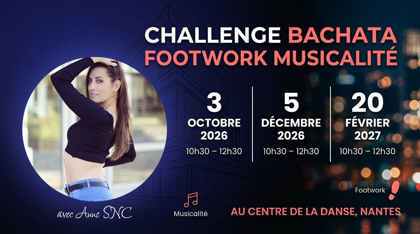Affiche de Stage Bachata footwork musicalité 