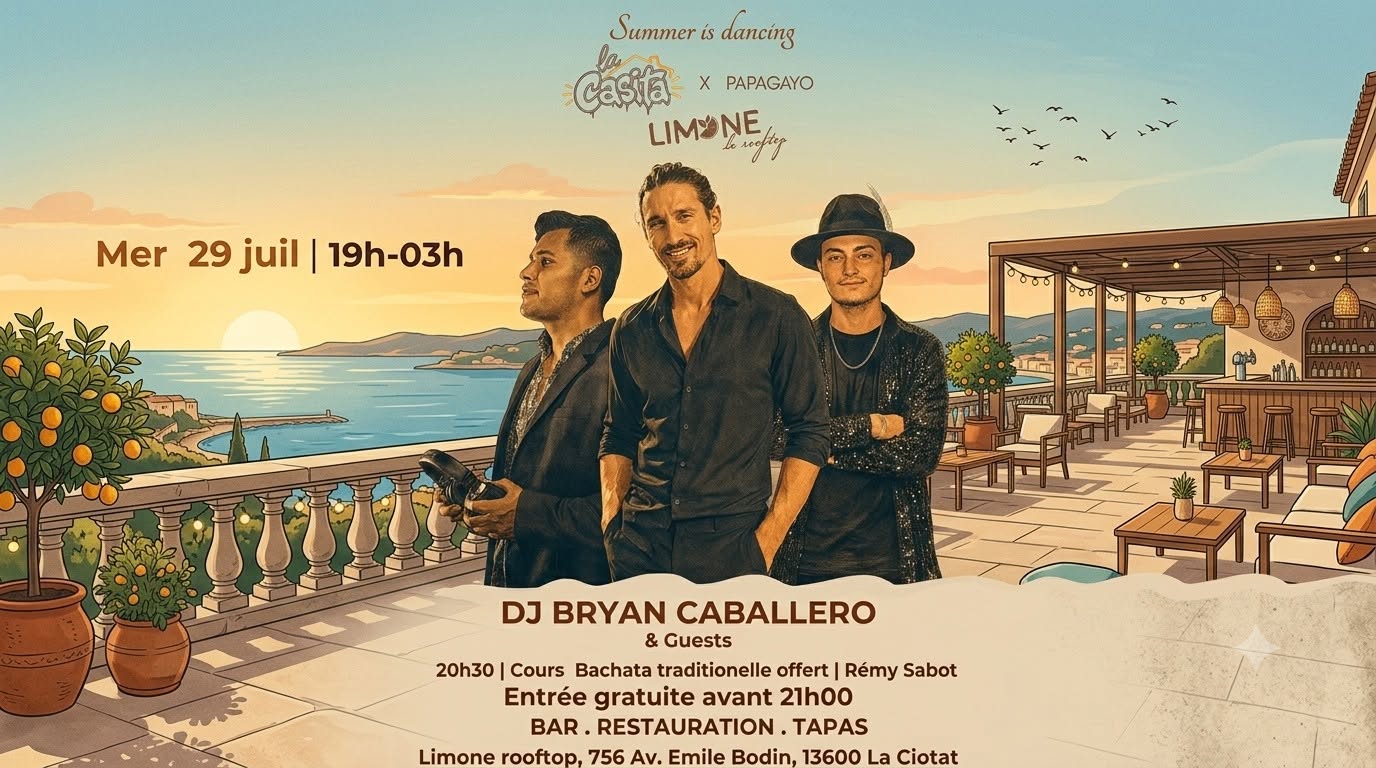 Affiche de Mercredis Salsa & Bachata & Latino au Rooftop en plein air 