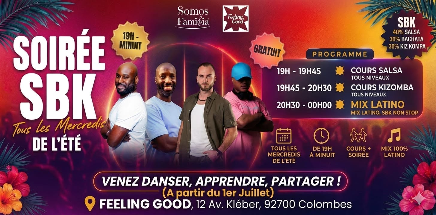 Affiche de Soirée SBK - Feeling Good - Tous les mercredis de l'été 