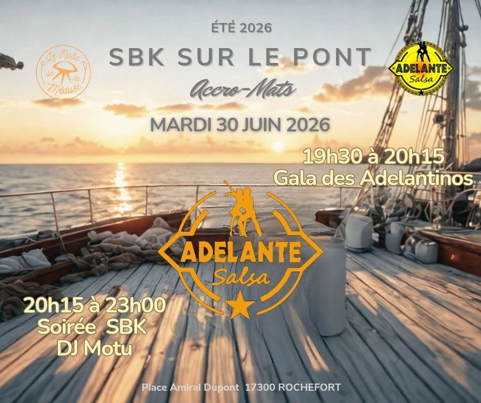 Affiche de LES MARDIS SUR LE PONT AVEC ADELANTE SALSA ET LES MEDUSES RESTAURATION