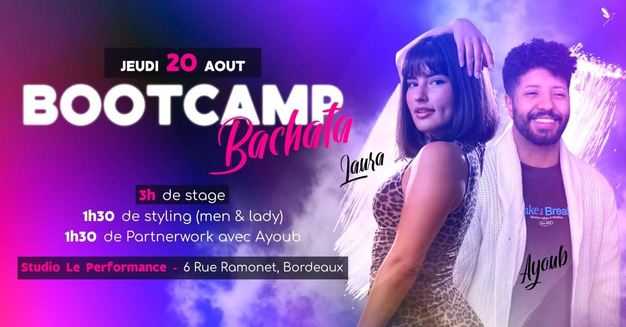 Affiche de Bachata bootcamp avec Laura 