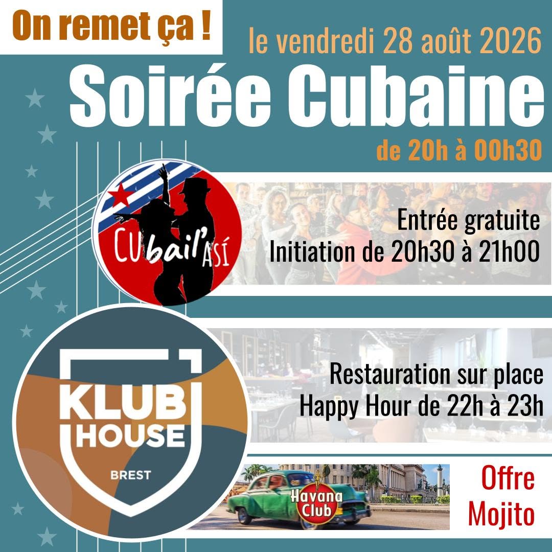 Affiche de Soirée cubaine au Klub House
