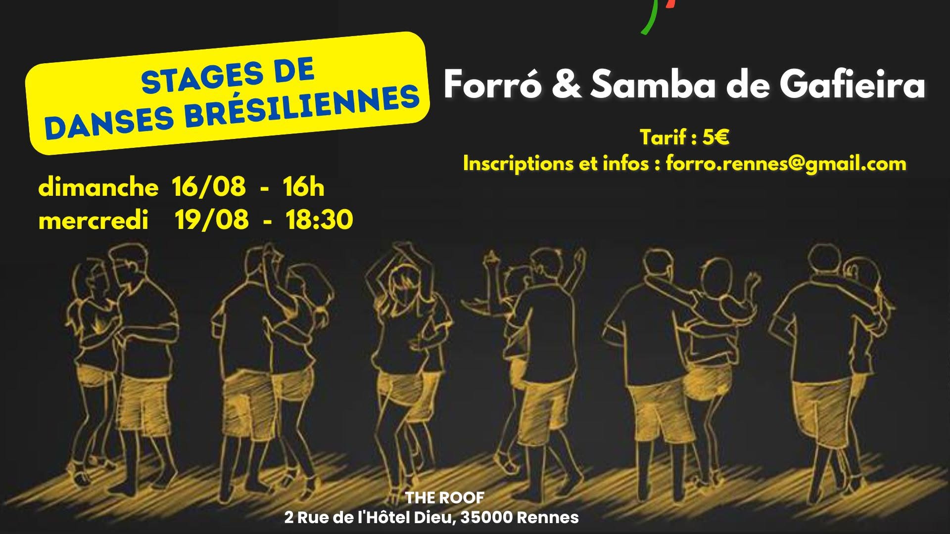 Affiche de Danses Brésiliennes - Forró & Samba de Gafieira