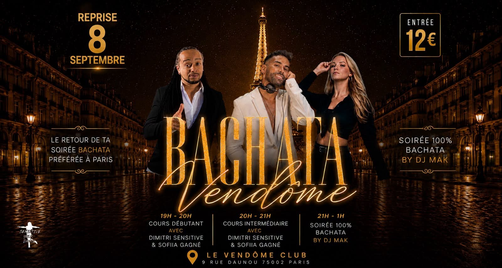 Affiche de BACHATA VENDÔME PARIS  