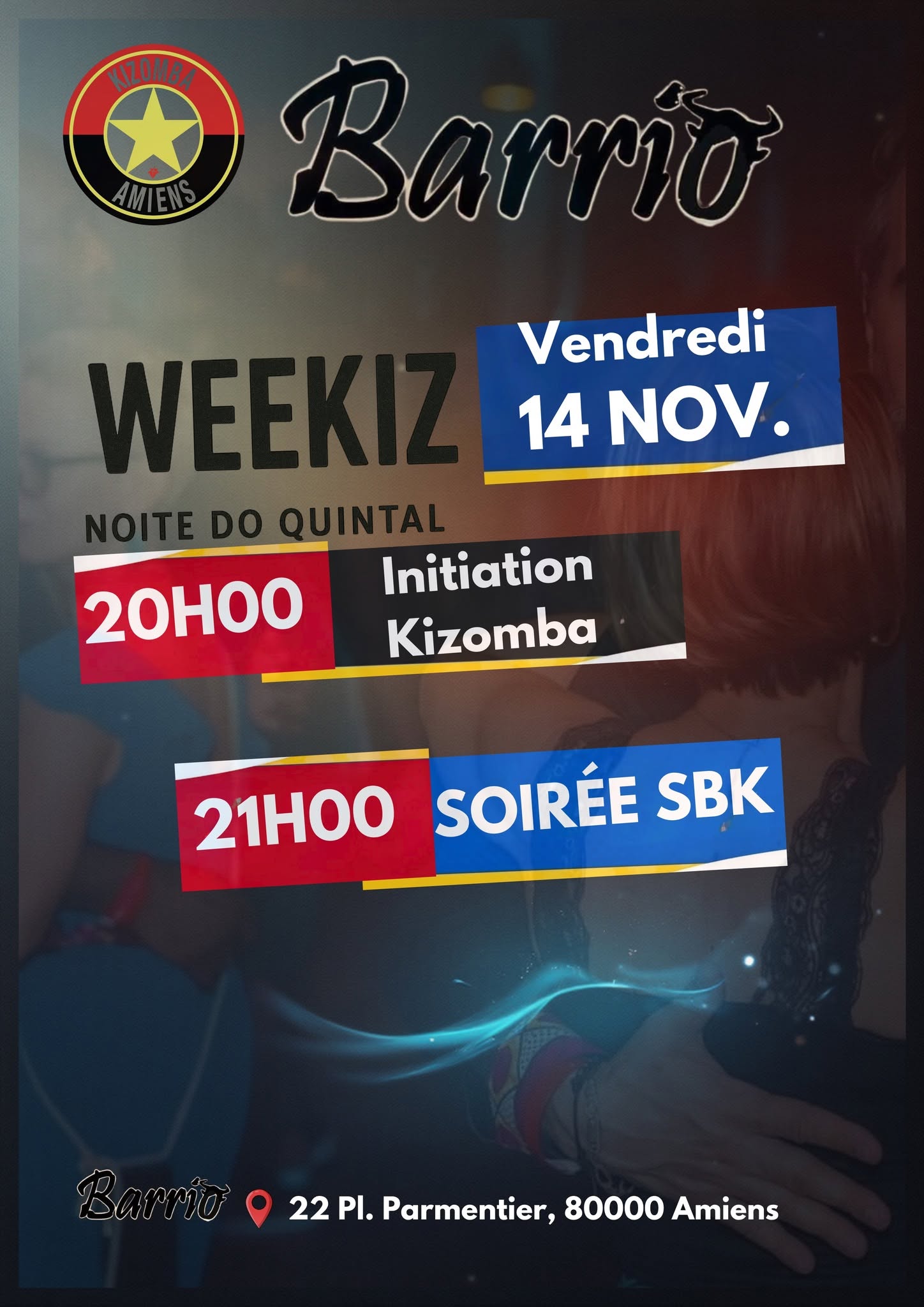 Affiche de WEEKIZ — soirée SBK by Kizomba Amiens 