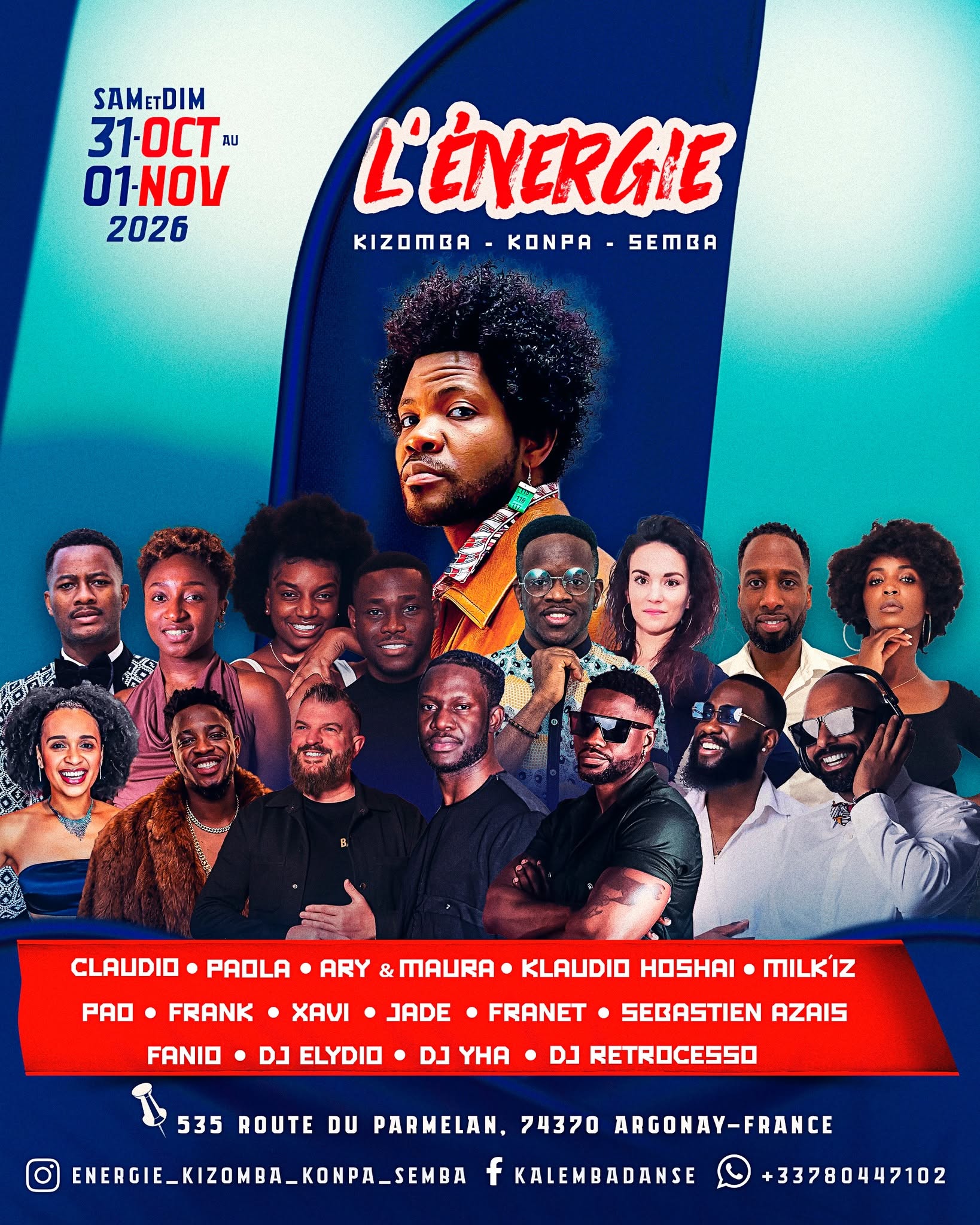 Affiche de L'Energie Weekender - 100 % Kizomba / Konpa / Semba Annecy