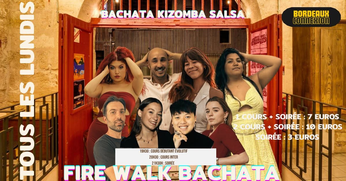 Affiche de Bachata Fire Walk Connexion