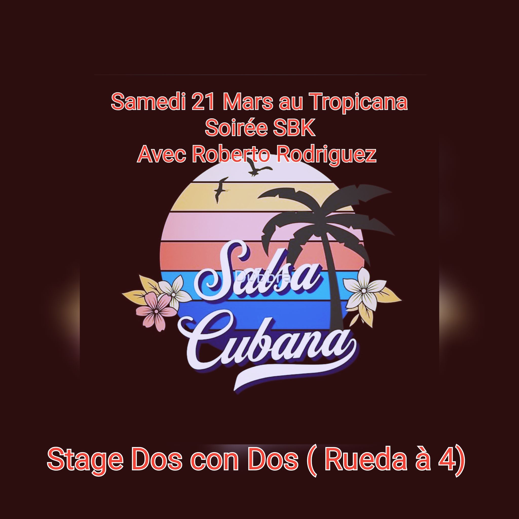 Affiche de Soirée SBK + Stage Dos con Dos 