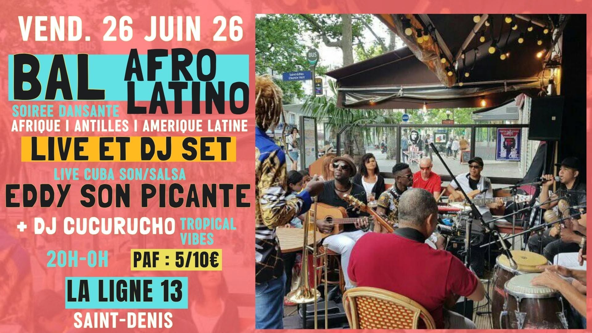 Affiche de Bal Afro-Latino - Soirée dansante tropical vibes Live & DJs spécial Nuit Blanche !