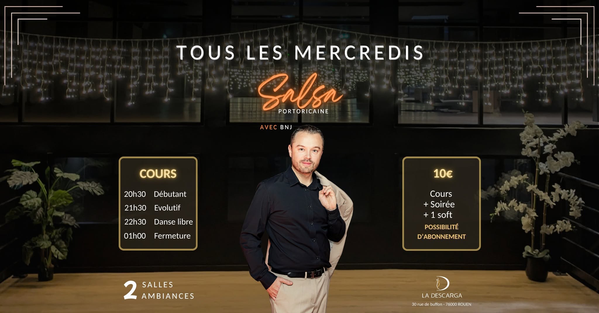 Affiche de Les Mercredis Salsa Portoricaine à la Descarga