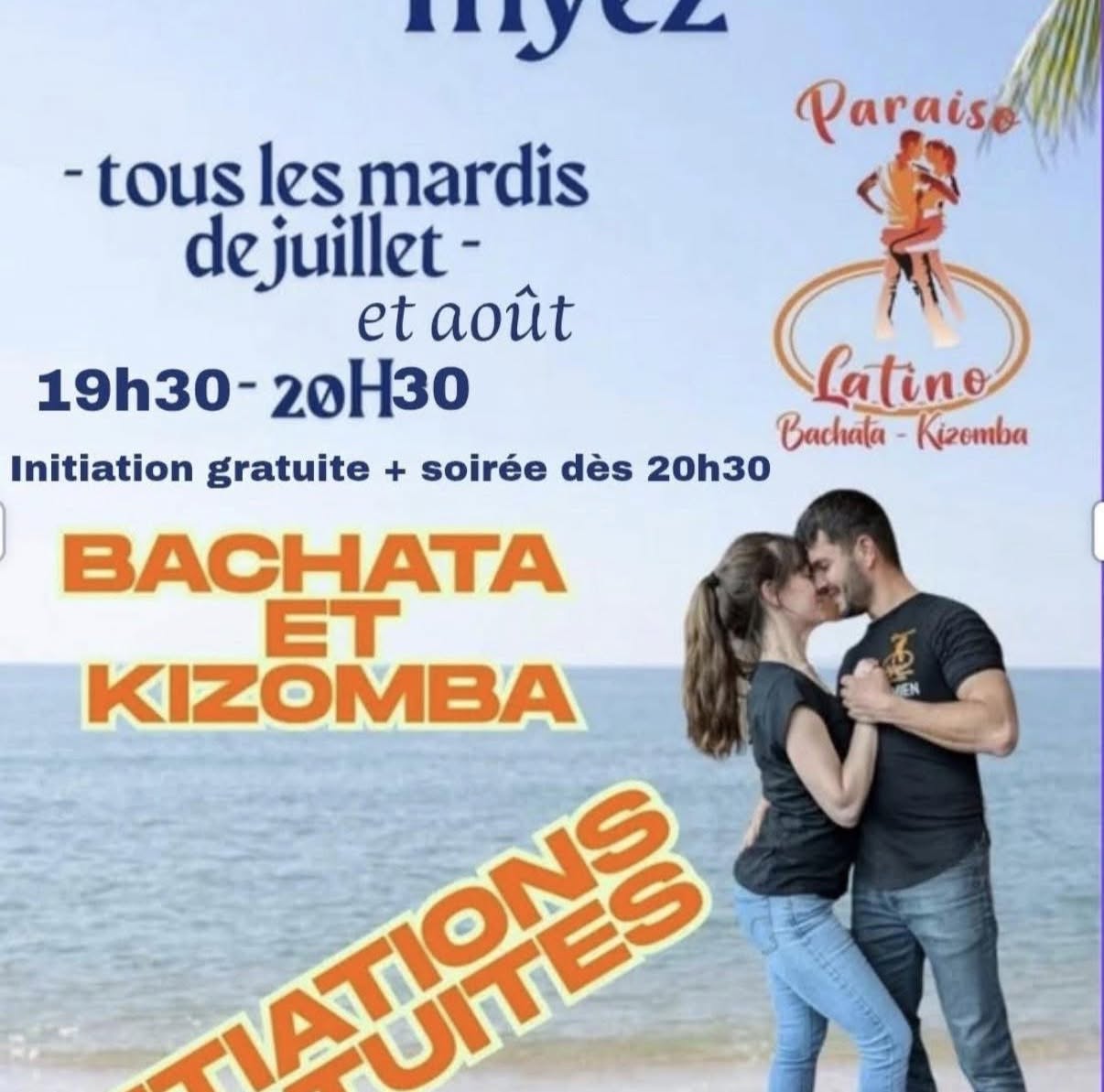 Affiche de initiation bachata+ soirée sbkr