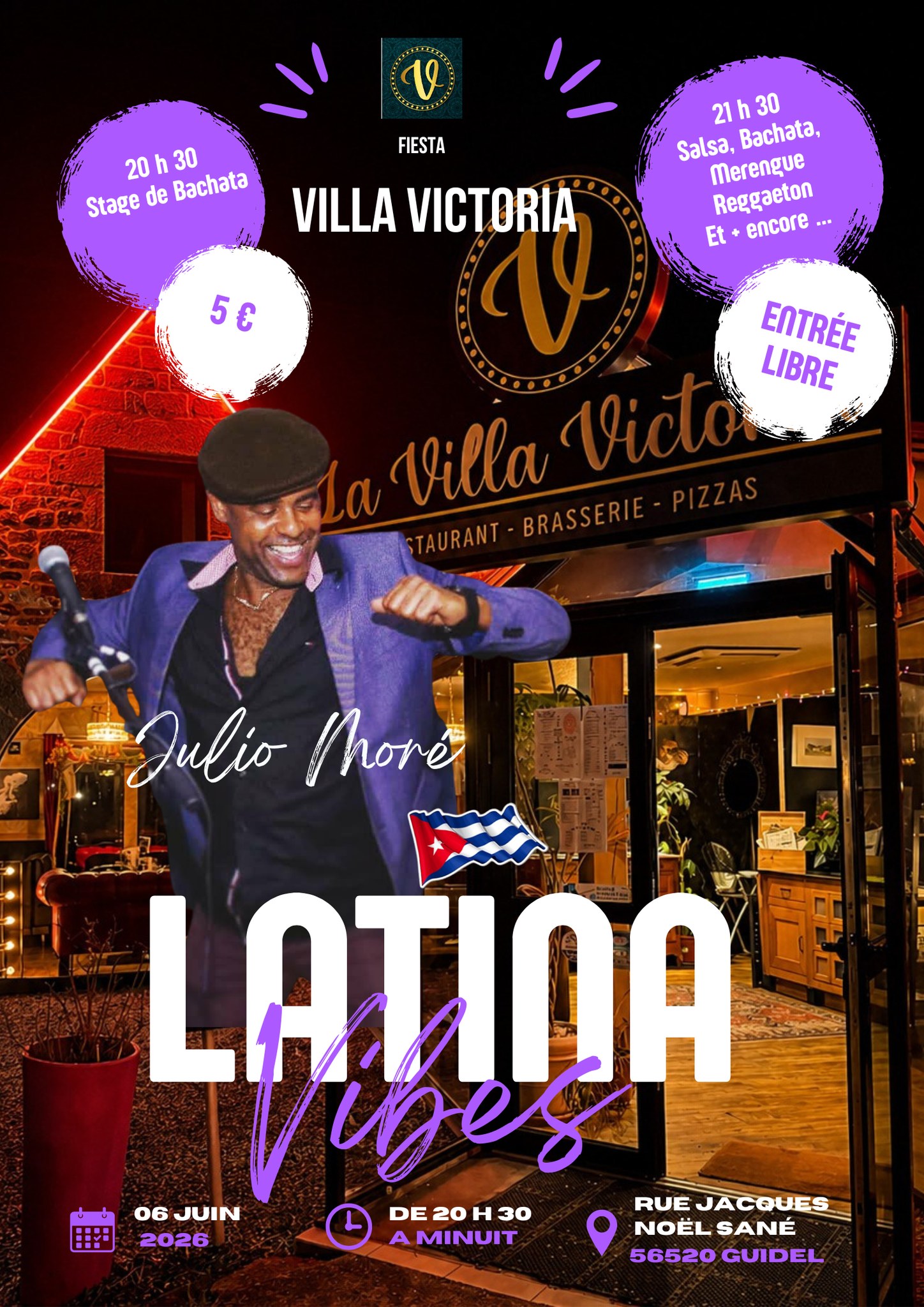 Affiche de Latina Vibes à la Villa Victoria