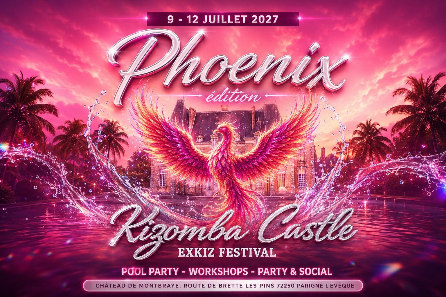 Affiche de Kizomba Castle - Exkiz Festival 2027 - 🐦‍🔥PHOENIX édition🐦‍🔥 13th Edition
