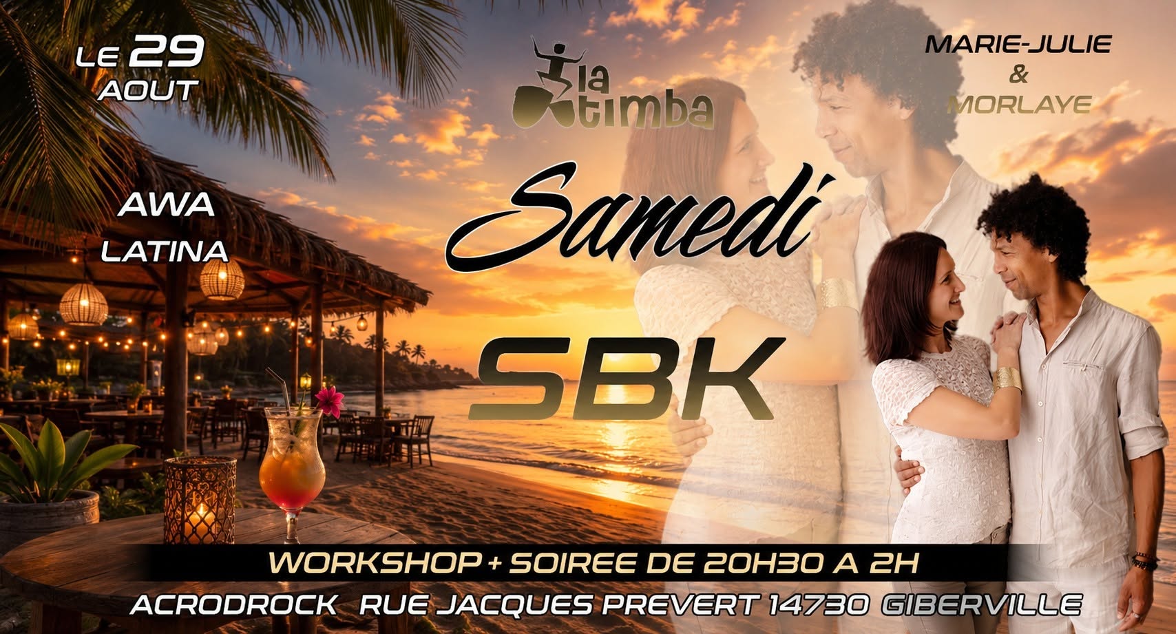Affiche de SOIREE SBK "AWA LATINA"