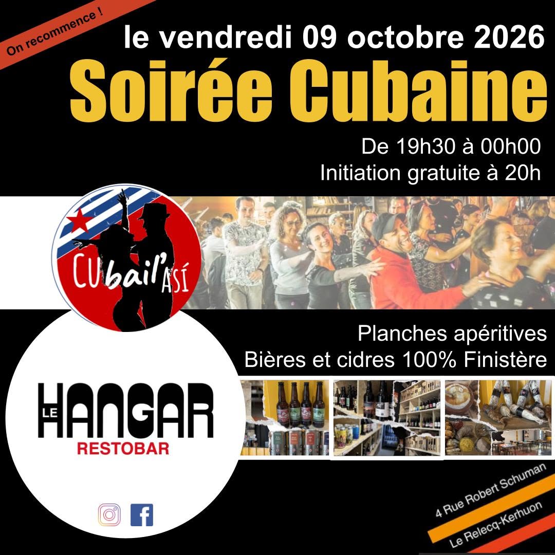 Affiche de Soirée Cubaine au restobar Le Hangar