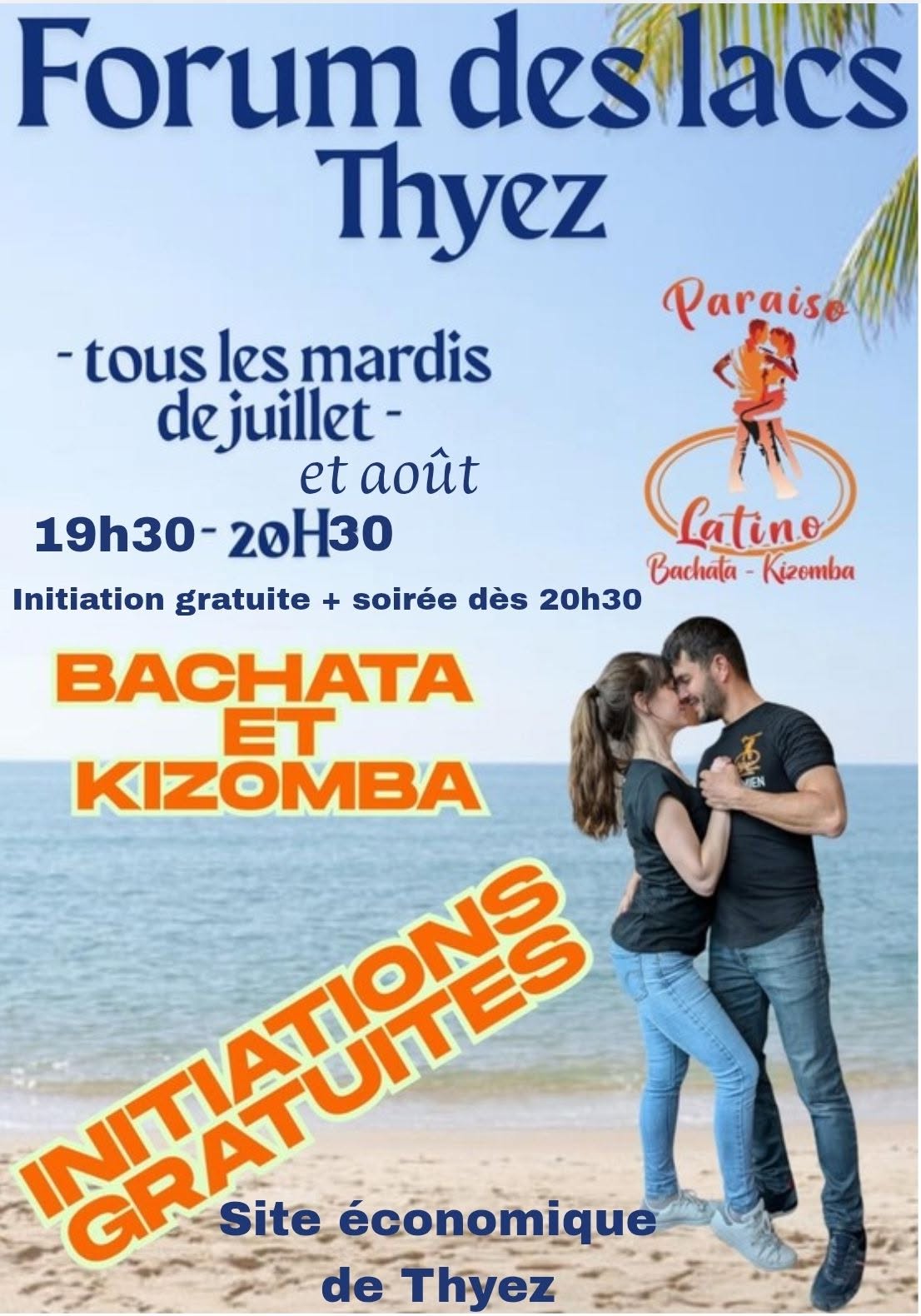 Affiche de initiation bachata et kizomba Thyez 