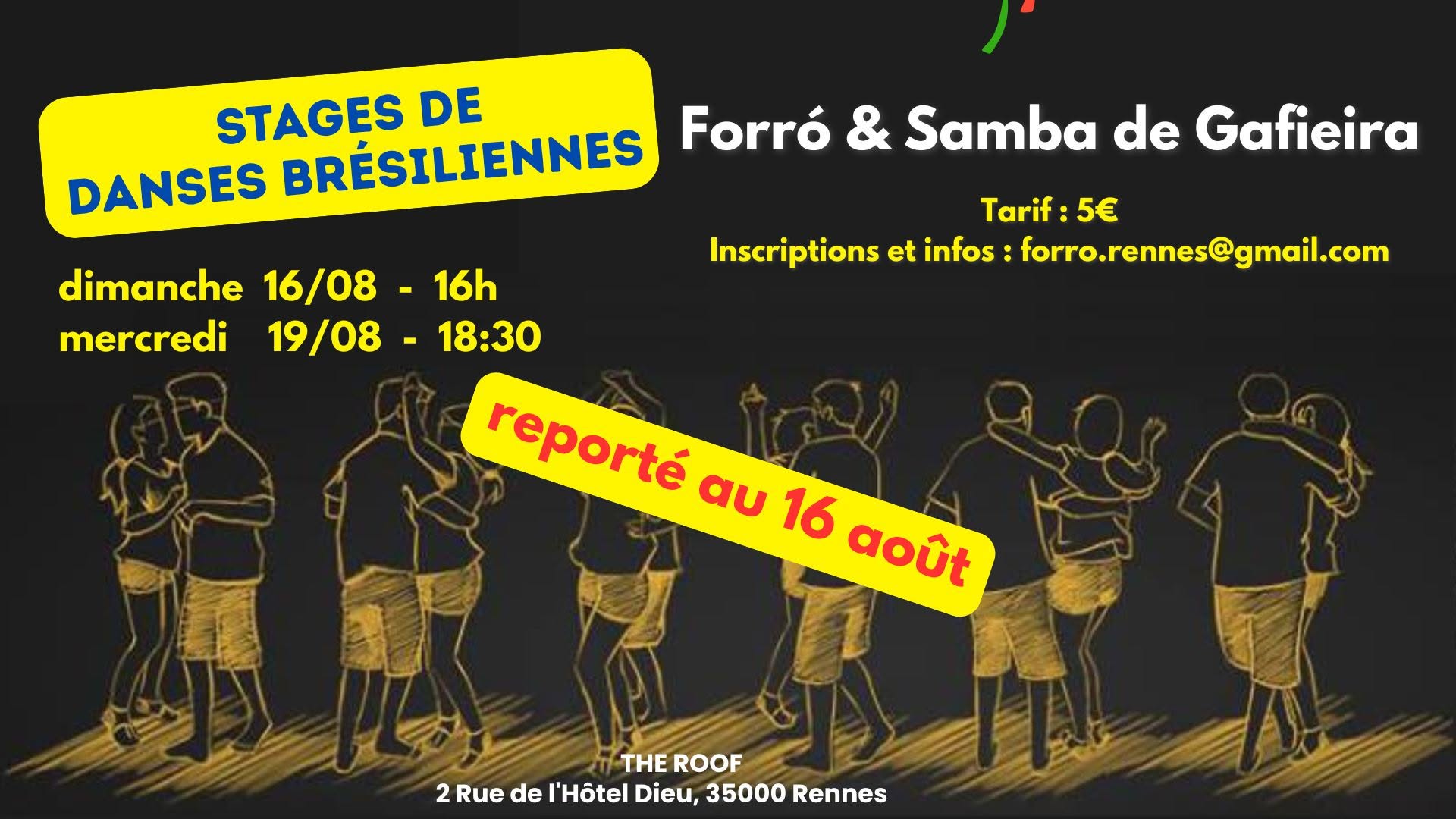 Affiche de Danses Brésiliennes - Forró & Samba de Gafieira