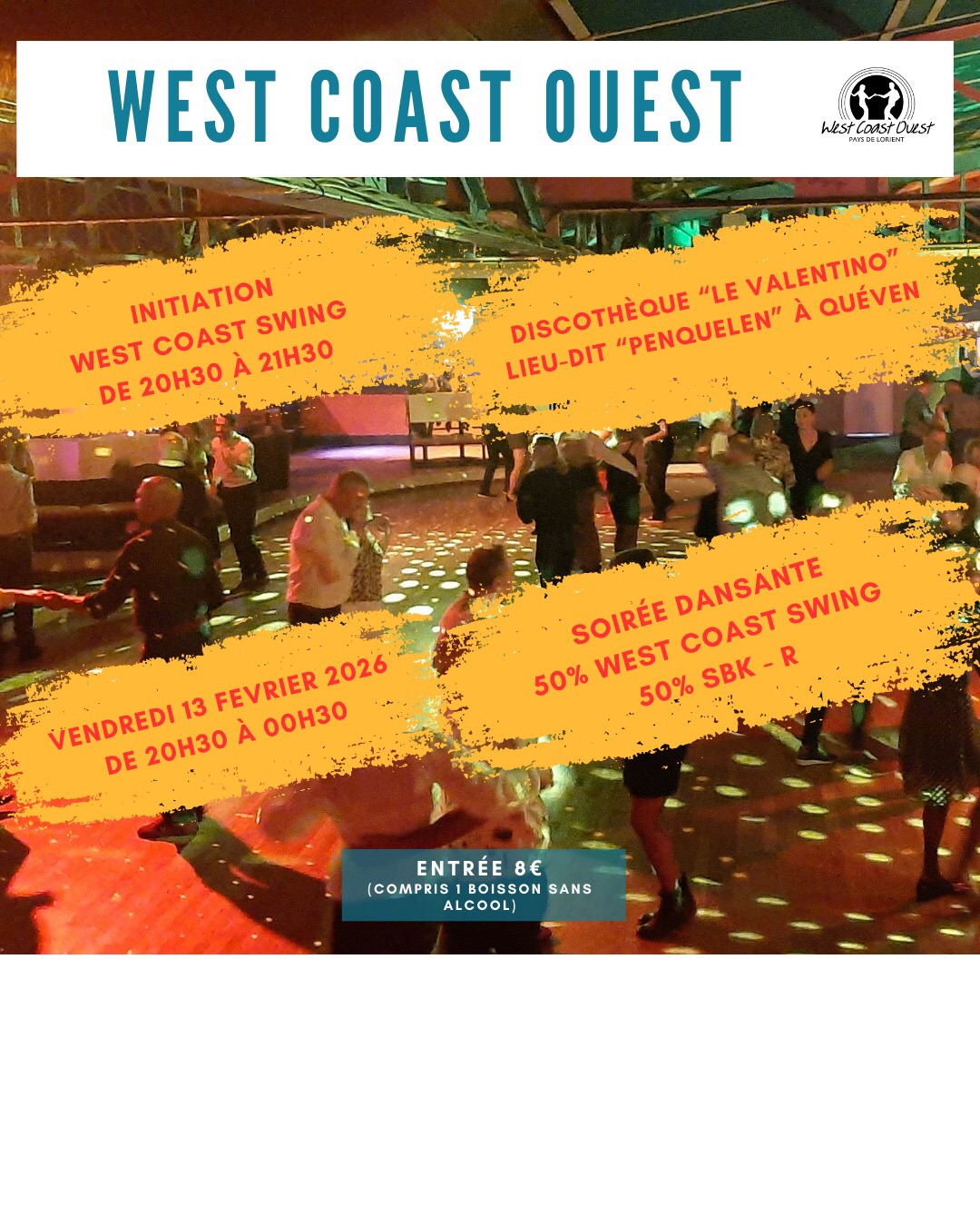 Affiche de Initiation wcs + soirée wcs/sbk près de LORIENT