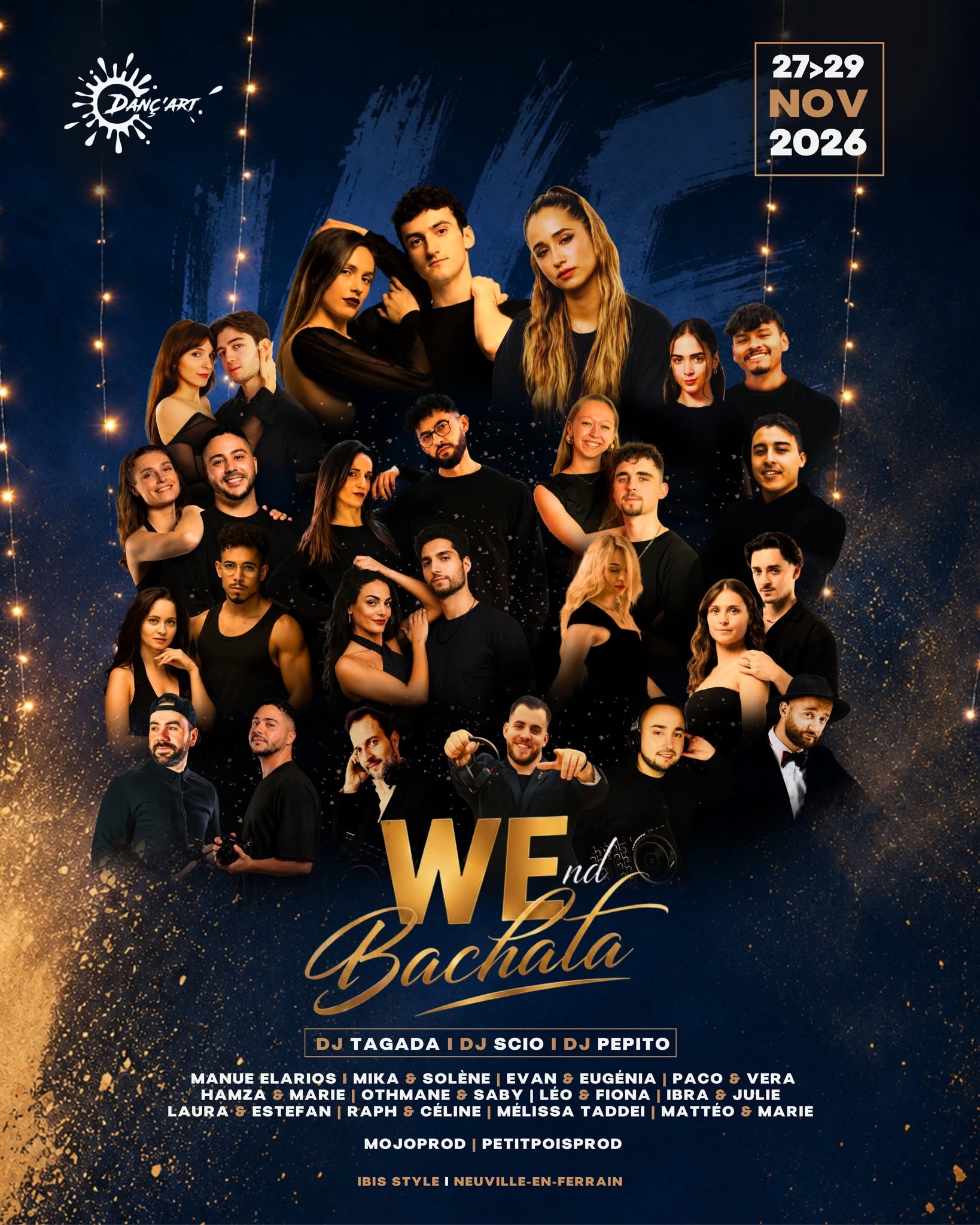 Affiche de WEnd Bachata LILLE | ALL IN ONE | 27 au 29 Novembre