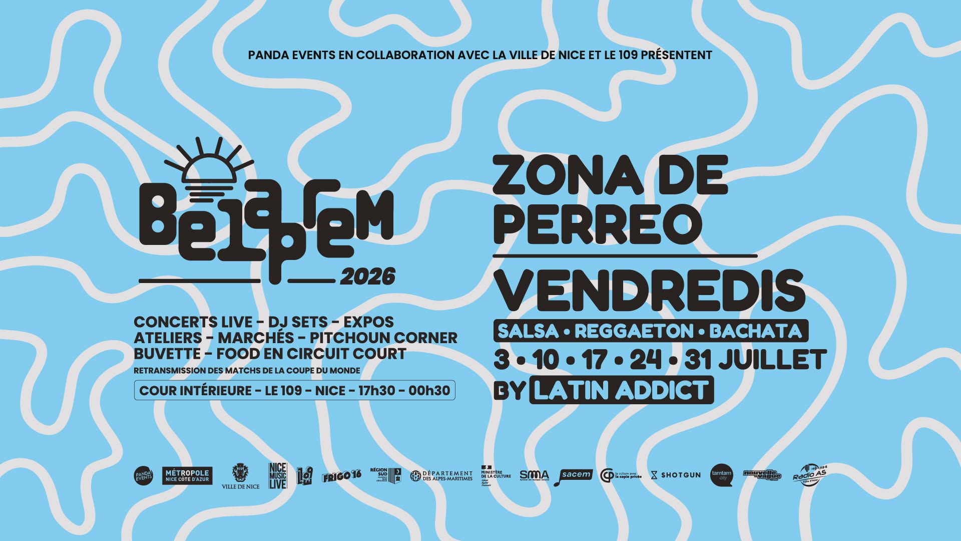 Affiche de BELAPREM // LATIN ADDICT // ZONA DE PERREO // TOUS LES VENDREDIS // LE 109 - NICE