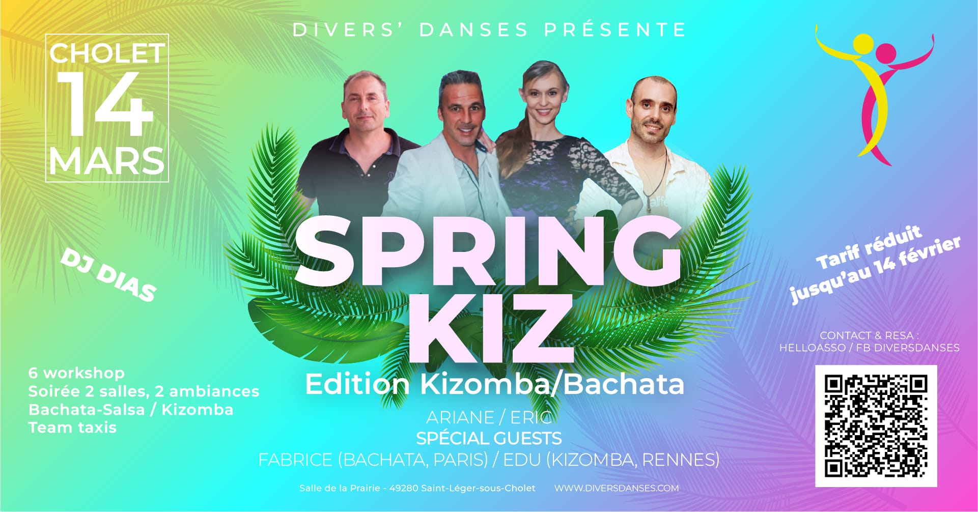 Affiche de SPRING'KIZ 2026 - édition Bachata / Kizomba