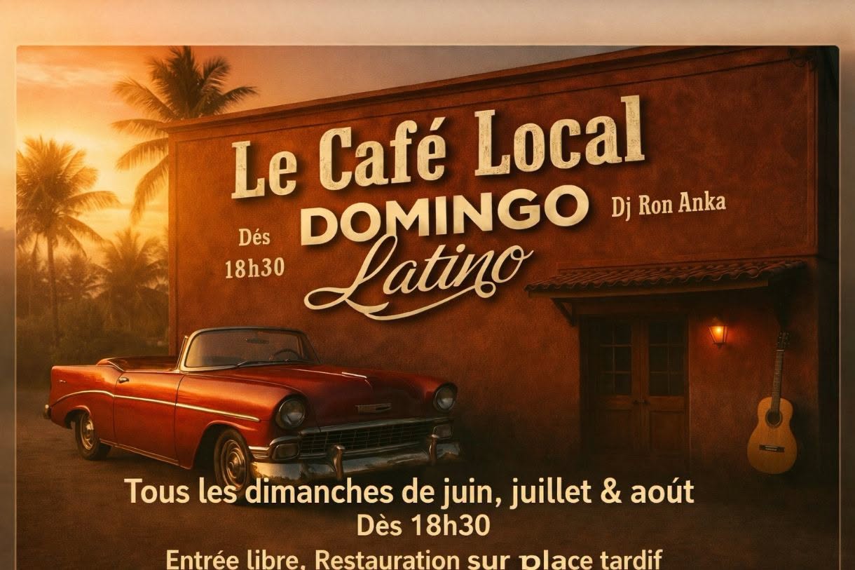 Affiche de Domingo Latino avec Dj Ron Anka @ Le Café Local