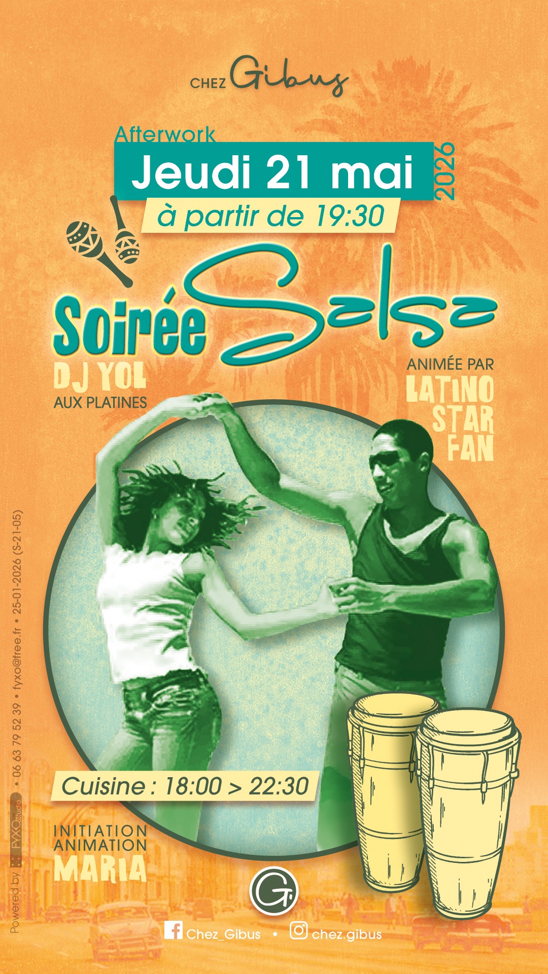 Affiche de  🇨🇺☀️ Soirée LATINO ☀️🇨🇺