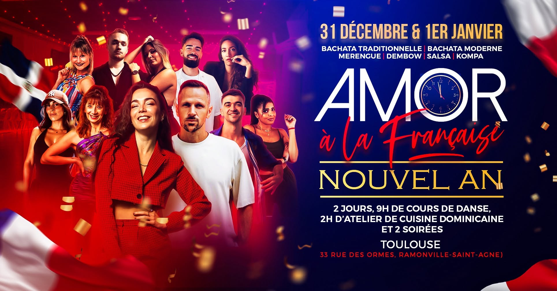 Affiche de NOUVEL AN BACHATA TRADITIONNELLE AMOR À LA FRANÇAISE 