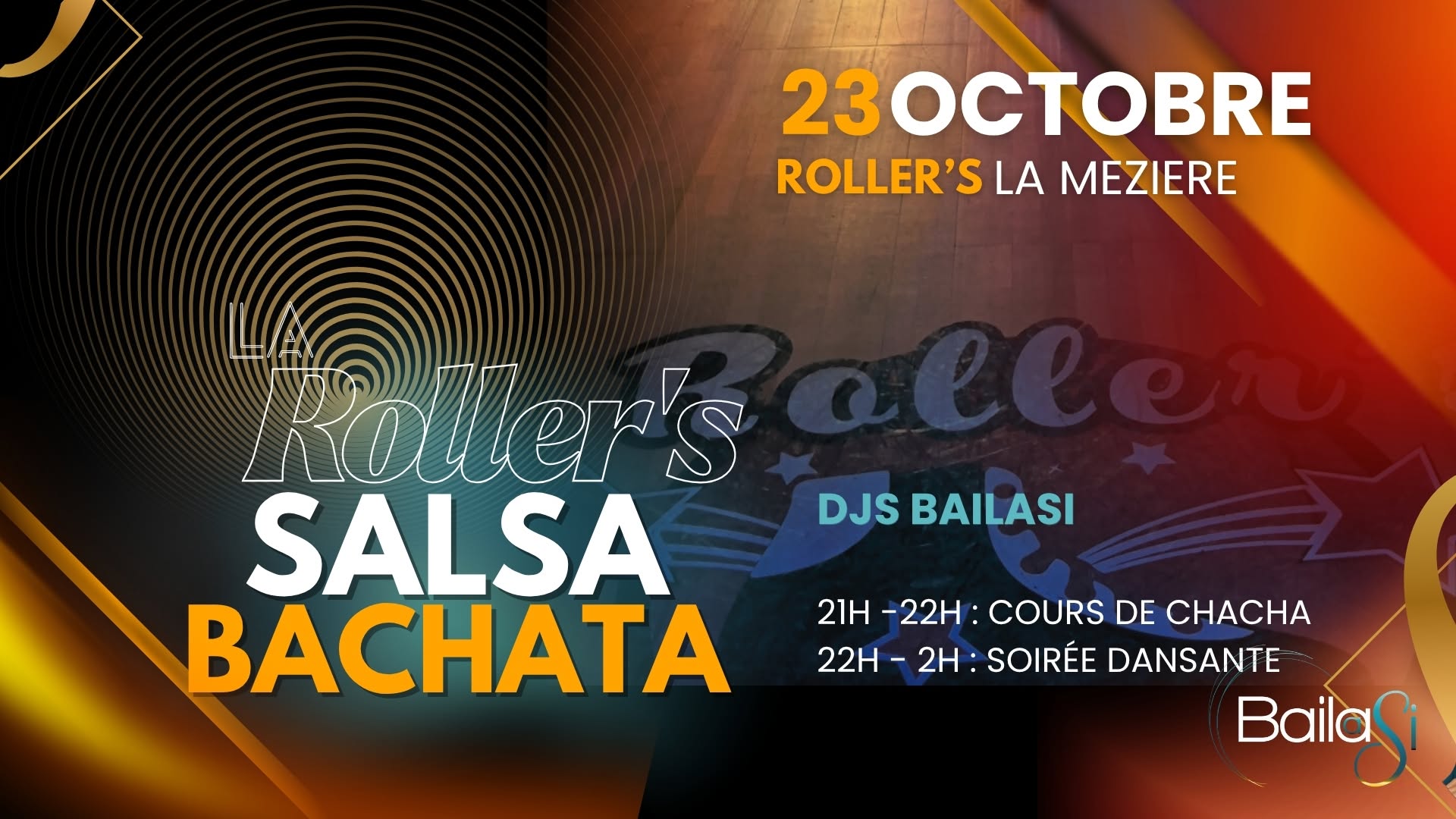 Affiche de Soirée salsa/bachata au Roller's !