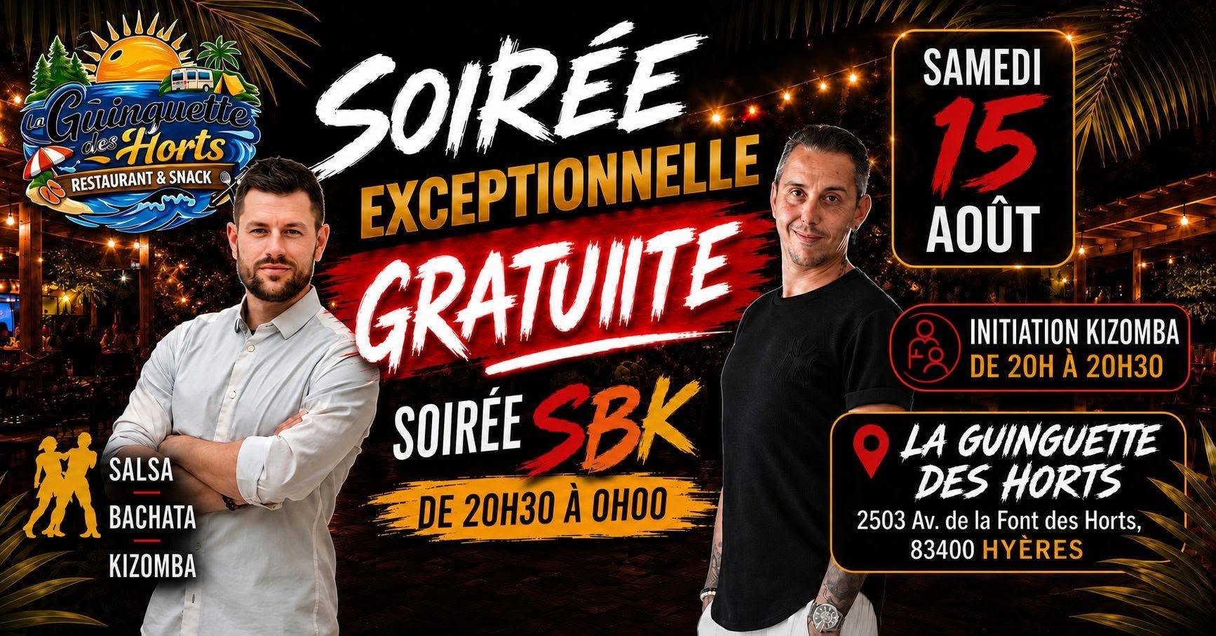 Affiche de SBK EXCEPTIONELLE GRATUITE/ 15 AOUT 