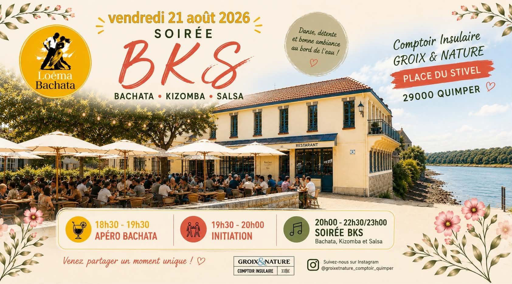 Affiche de Soirée Bks au bord de l'eau