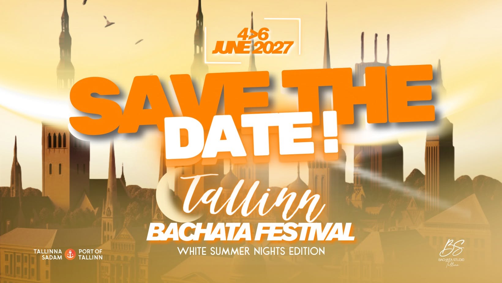 Affiche de Tallinn Bachata Festival 2027, June 4-6, SAVE THE DATE