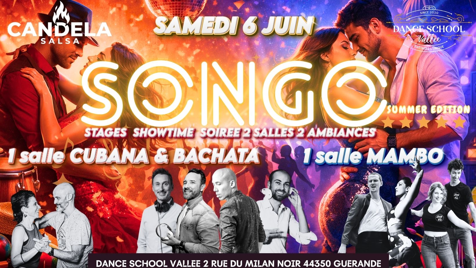 Affiche de SONGO Summer Edition 2 salles-2 ambiances: CUBANA & BACHATA //vs// MAMBO