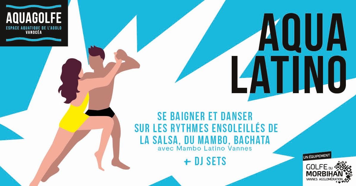 Affiche de Aqualatino à l'Aquagolfe Vanocéa