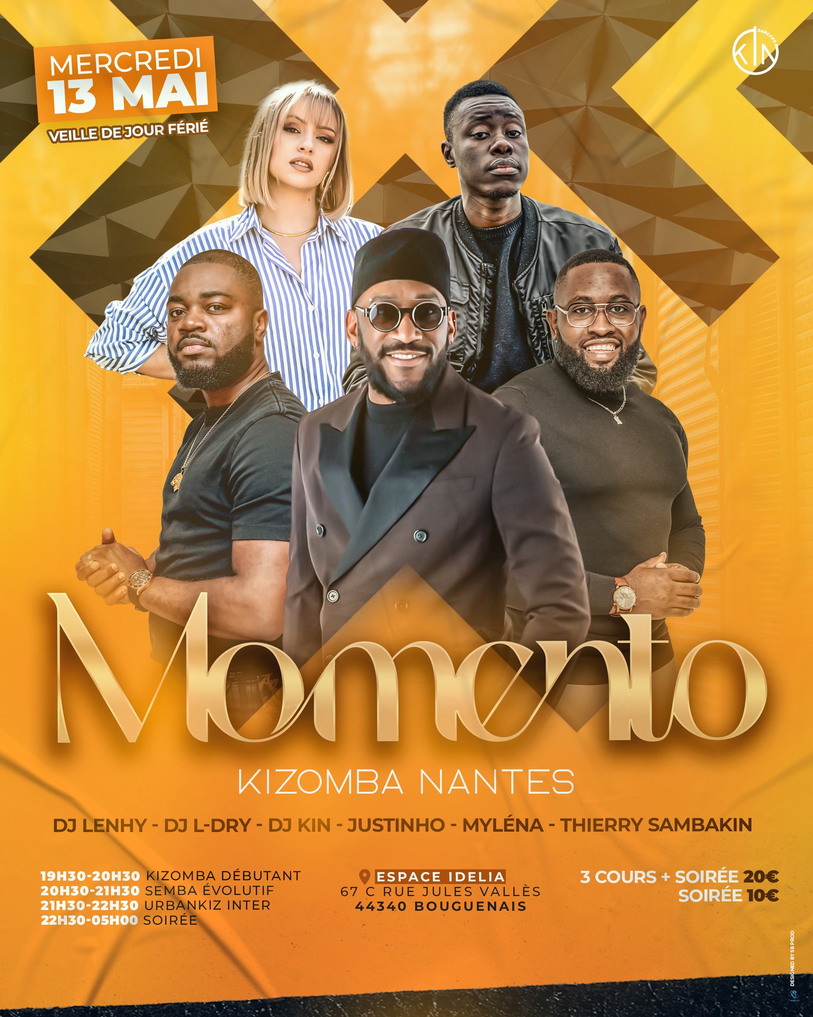 Affiche de 🔥 MOMENTO KIZOMBA NANTES 🔥 DJ LENHY (veille de jour férié)