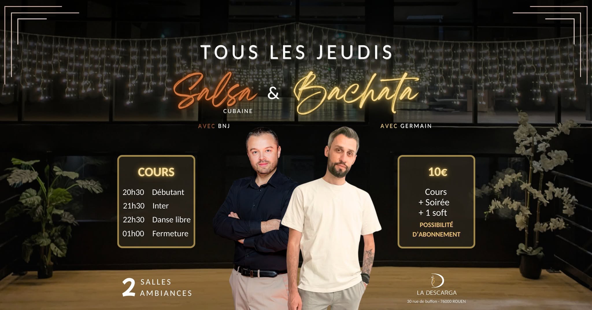 Affiche de Les Jeudis Bachata & Salsa Cubaine (casino) à la Descarga