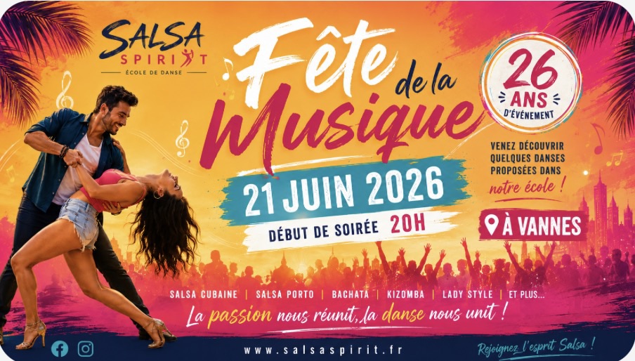 Affiche de 🕺💃 Fête De La Musique Vannes 2026 ! 🎶✨