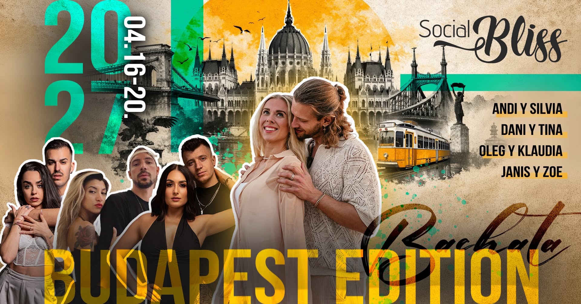 Affiche de Social Bliss Budapest Edition - 100% Bachata Festival & Geneva Qualifier