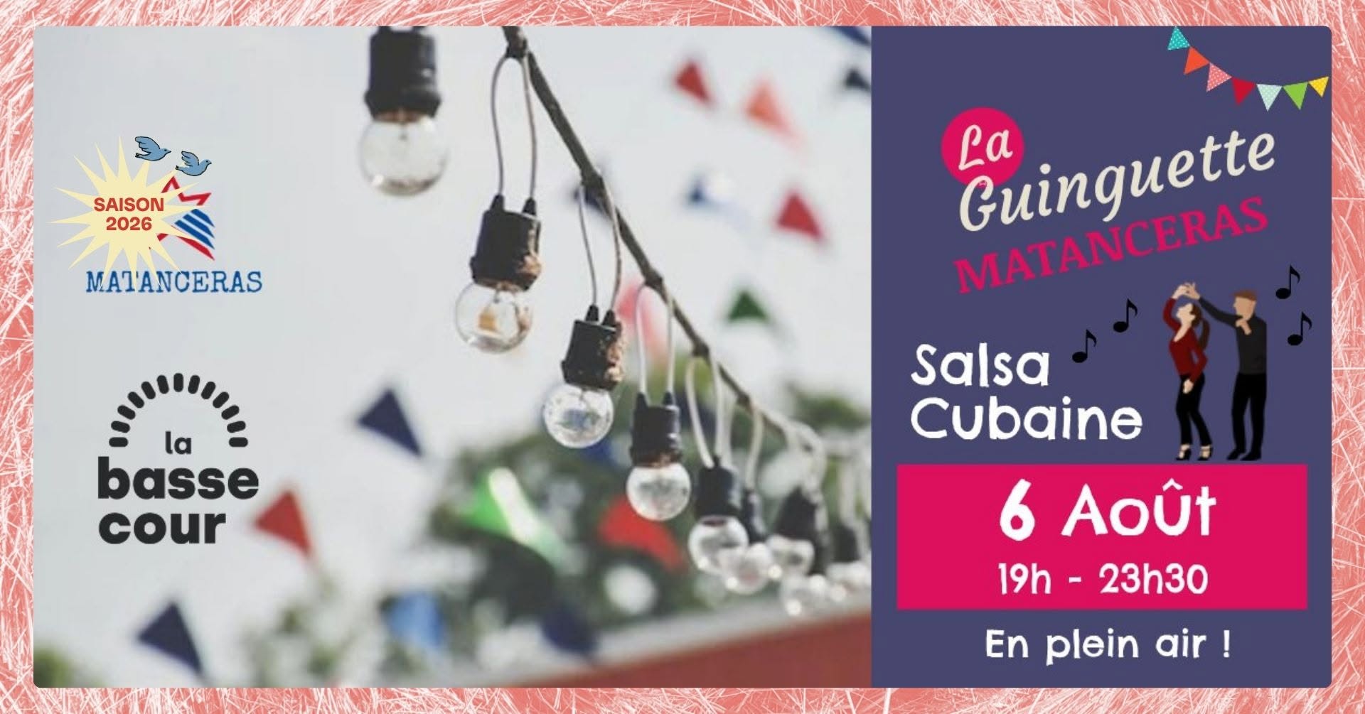 Affiche de SOIRÉE SALSA MATANCERAS | Bal + Cours d'initiation | La Basse Cour