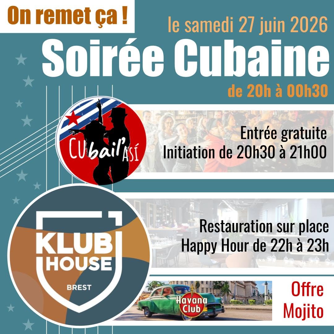 Affiche de Soirée Cubaine au Klub House