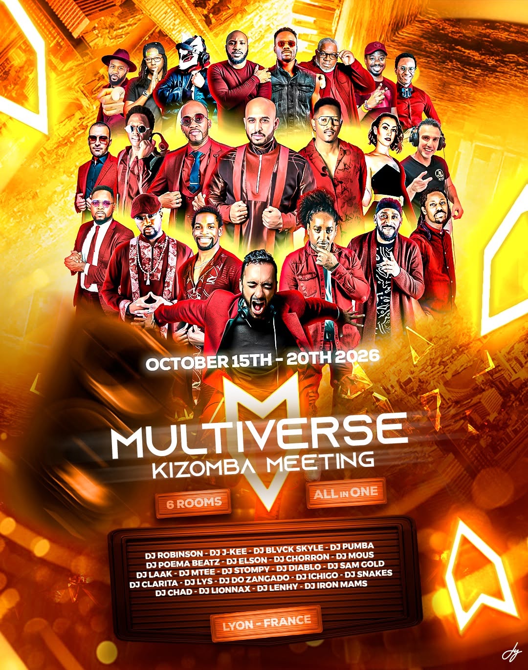 Affiche de Multiverse Kizomba Meeting (6 Rooms) - Lyon - All in One - 1st Edition