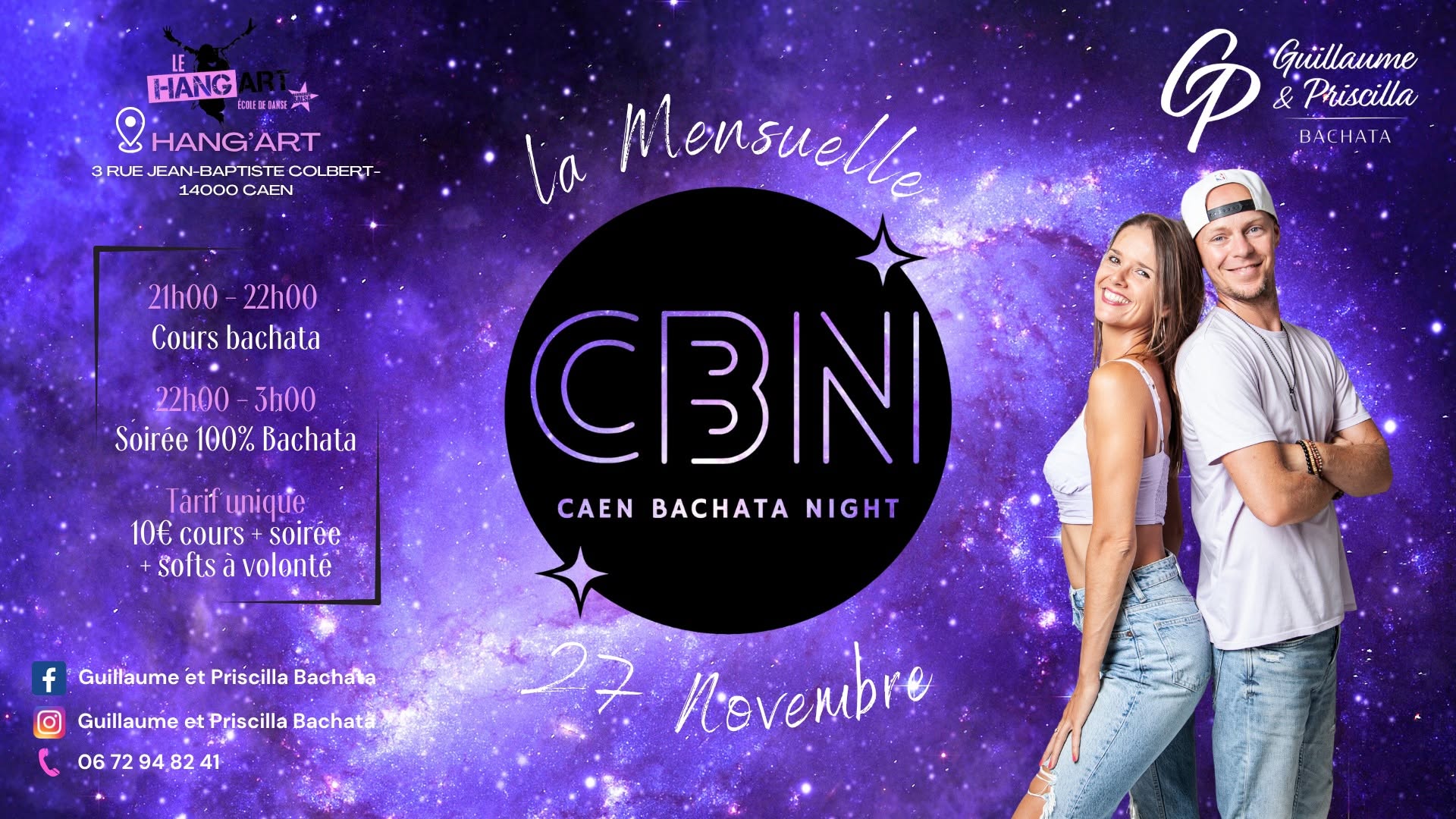 Affiche de Caen Bachata Night - Soirée 100% Bachata