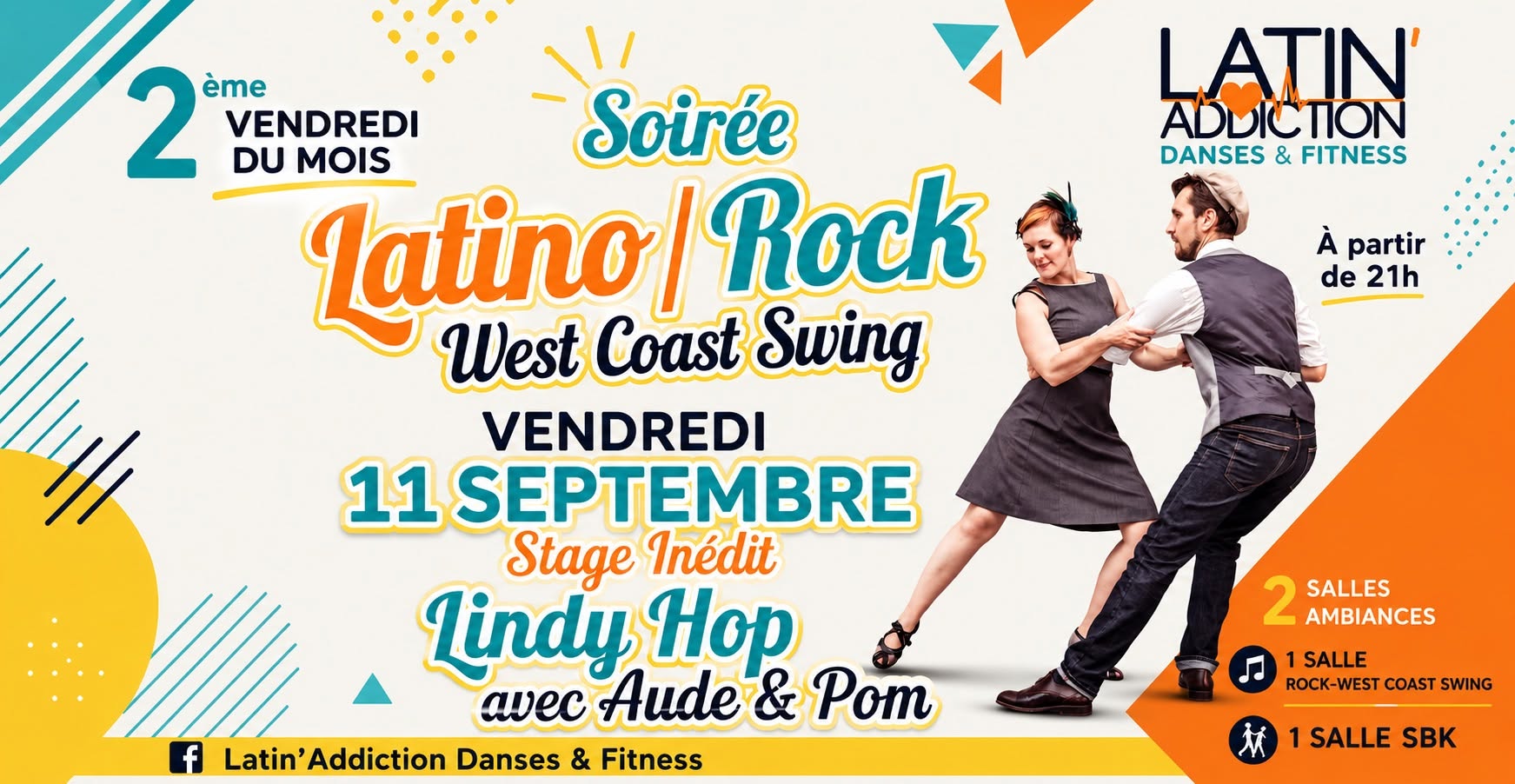 Affiche de Stage Lindy Hop avec Aude & Pom 