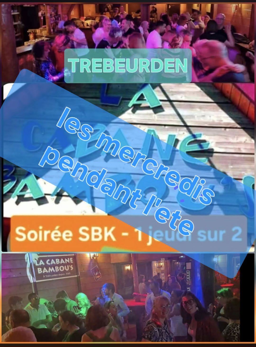 Affiche de Soirée SBK à la CABANE BAMBOU'S, à Trébeurden 