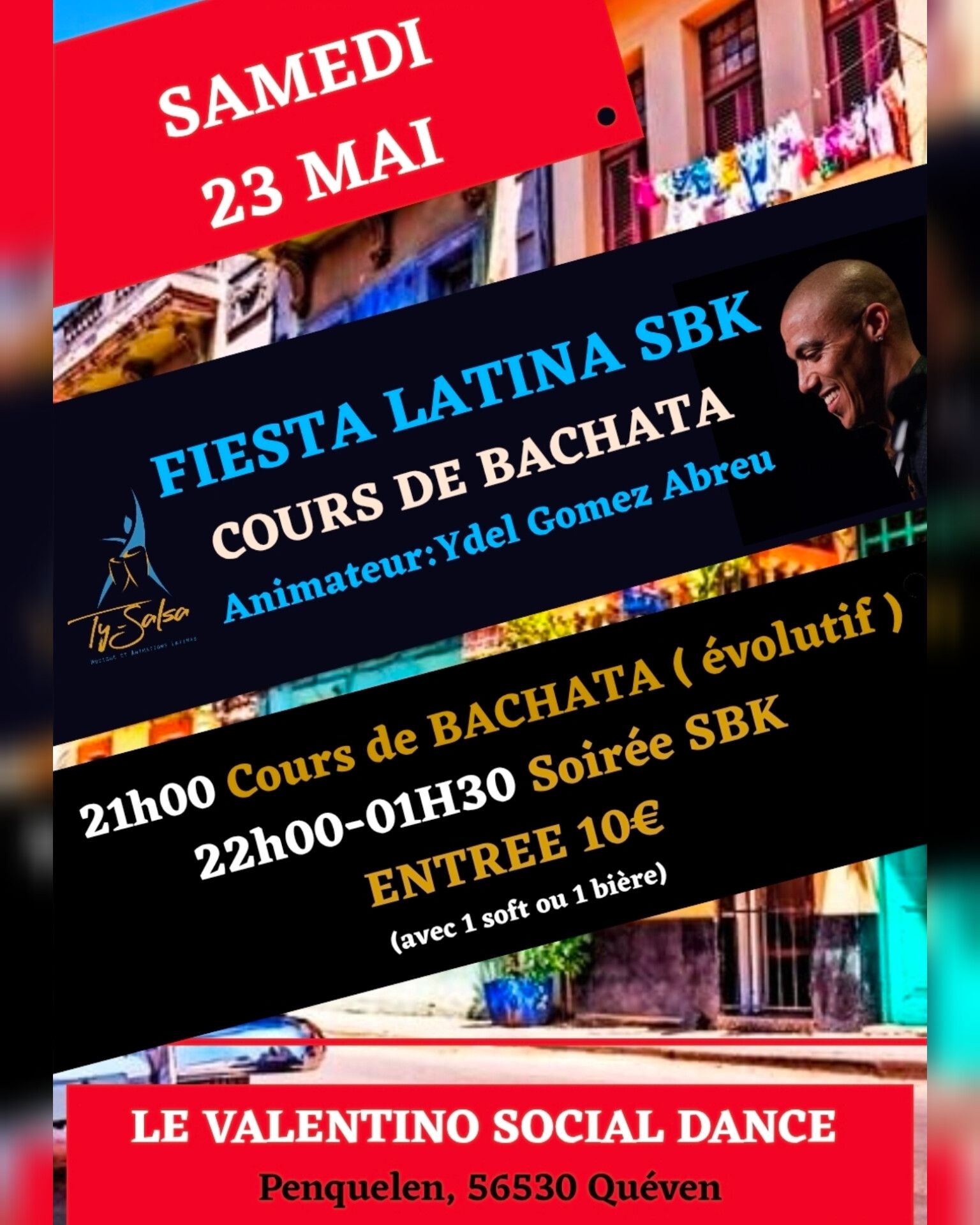 Affiche de FIESTA LATINA AU VALENTINO SOCIAL DANCE 