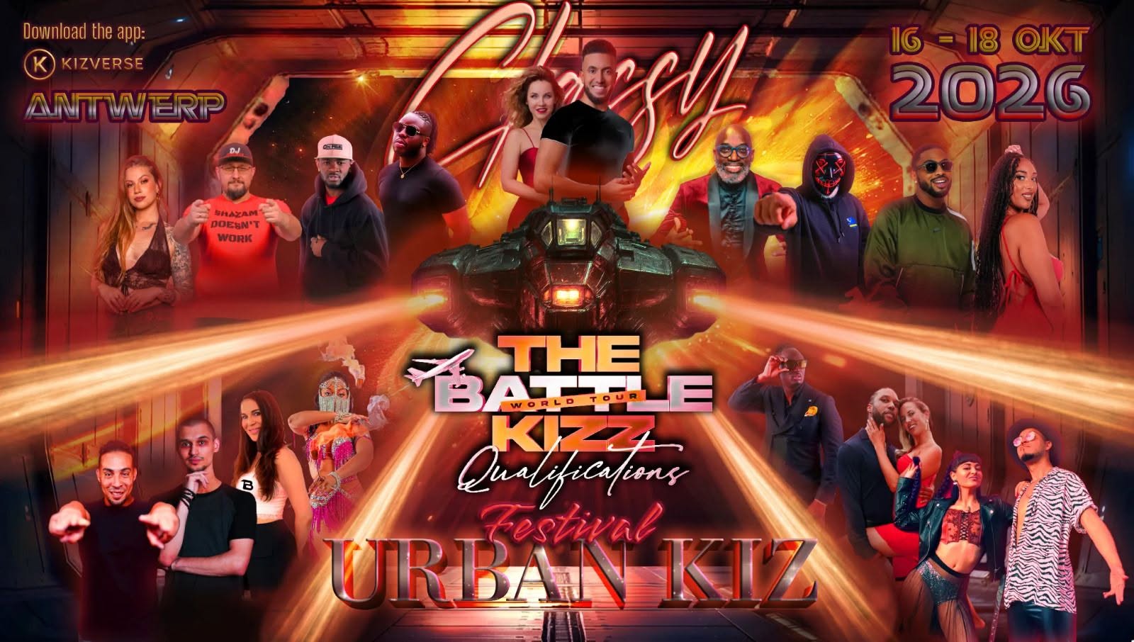 Affiche de Classy Urbankiz Festival " The  Battle Kizz  - Benelux Qualifier"