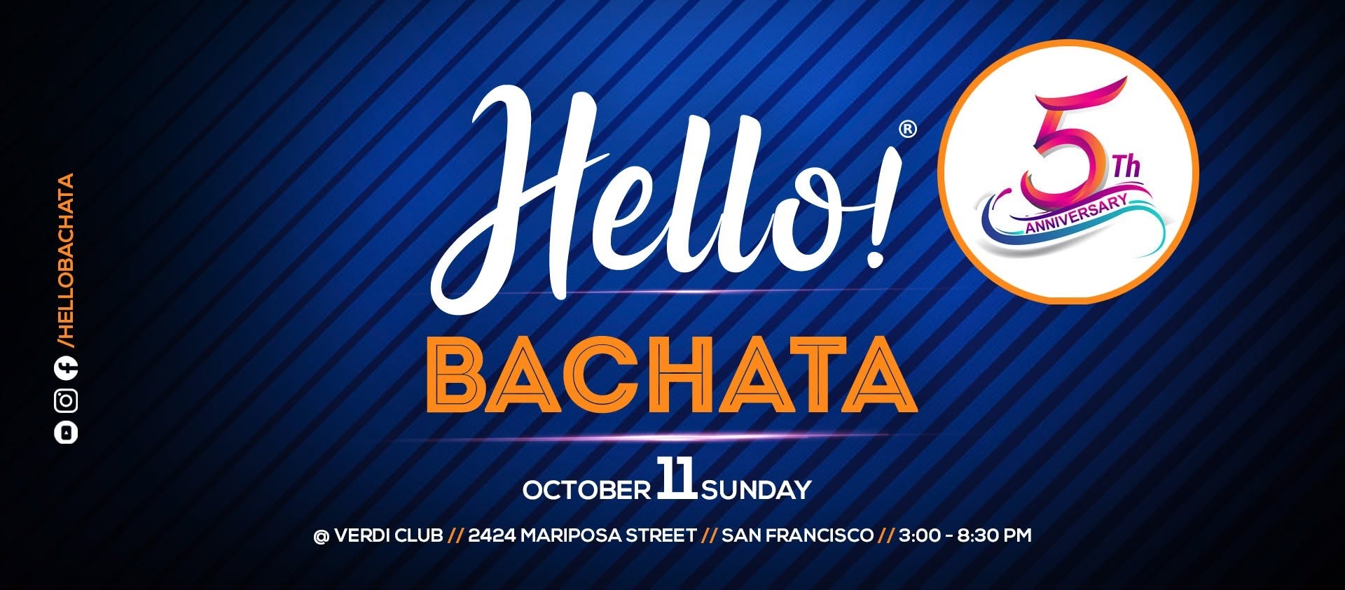 Affiche de Hello! Bachata 5-Year Anniversary (October 2026)
