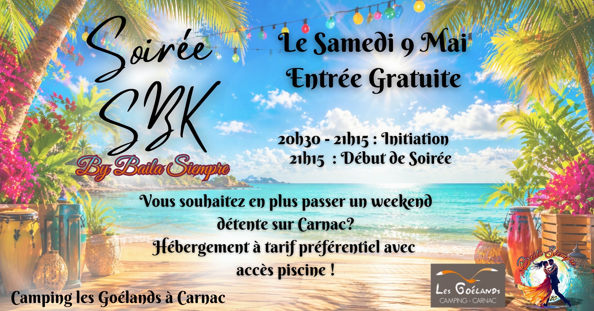 Affiche de Soirée SBK Carnac - Camping Carnac 