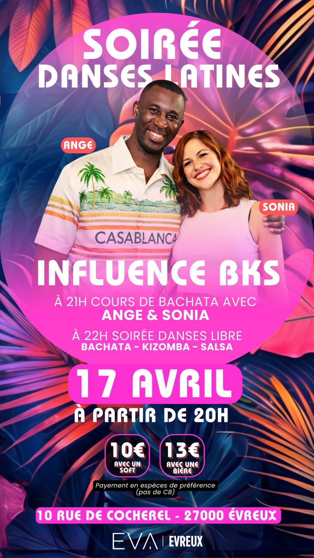 Affiche de SOIRÉE  INFLUENCE BKS
