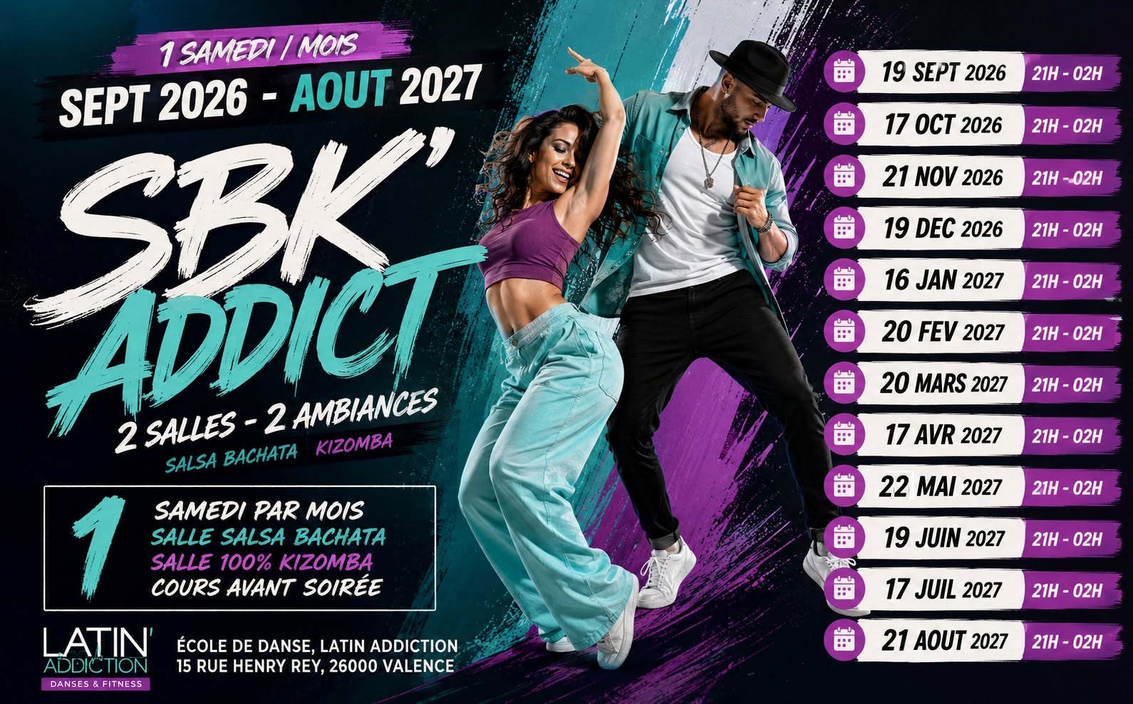 Affiche de Les Soirées SBK'ADDICT Saison 2026-2027